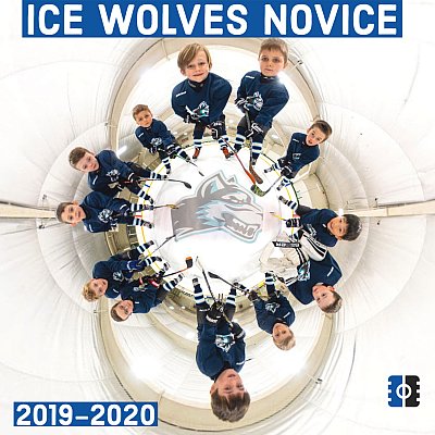 Sudbury hockey team photographer - Ice Wolves team tiny planet