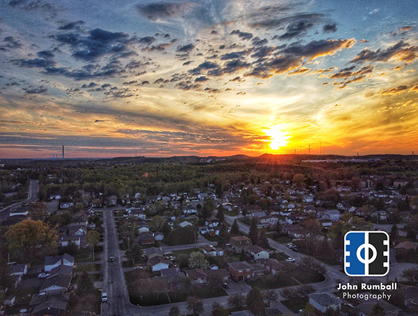 Sudbury Drone Photography Sunset